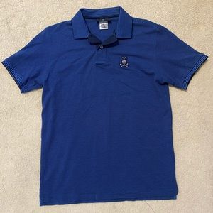 Blue striped polo